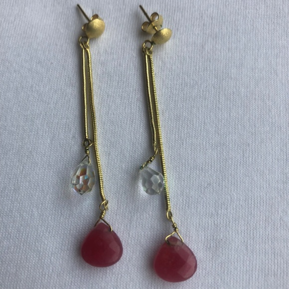 BLUE RUBY/ EARRINGS - Picture 2 of 2